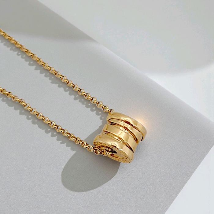 Gold Necklace Round zero 18K / Kalung bulat zero roda  / Diamond Jewelry 409KBD674RY-HT