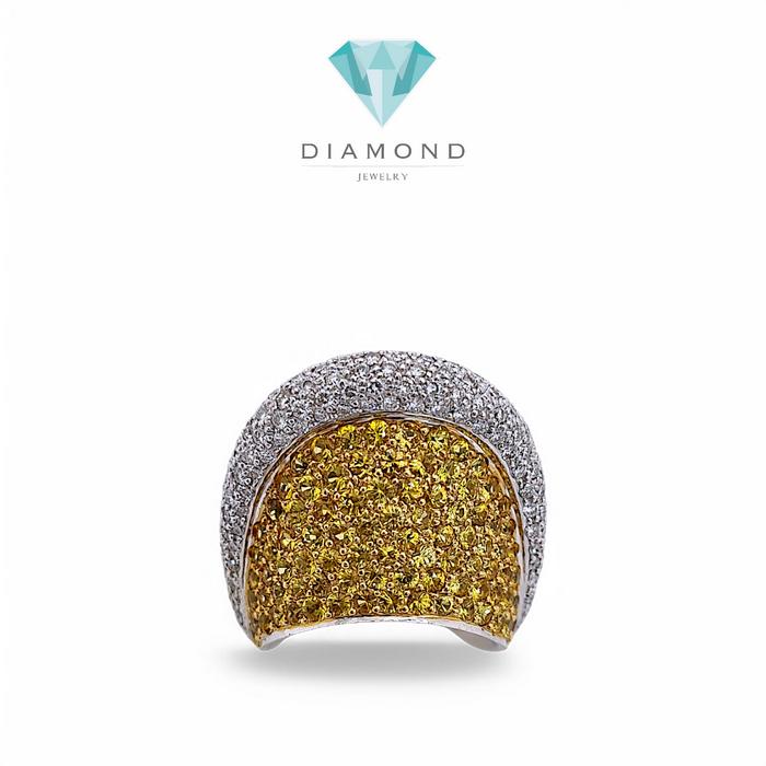 Yellow Diamond Ring 18K / Diamond Jewelry