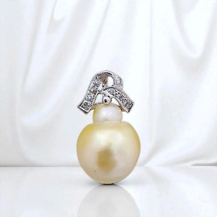 Liontin Yellow Pearl Diamond 18K / Diamond Jewelry 7LMGT300WP-HT