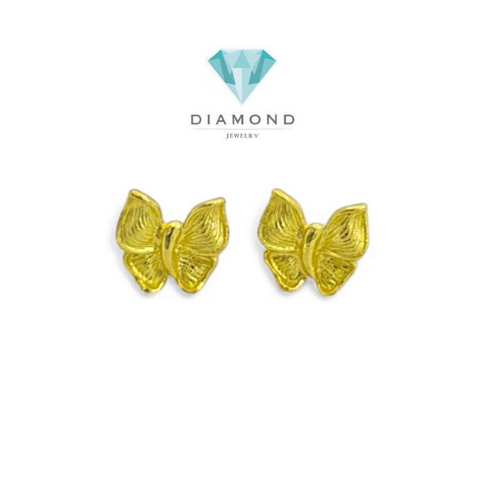 Anting Mas Butterfly 23K-Diamond Jewelry