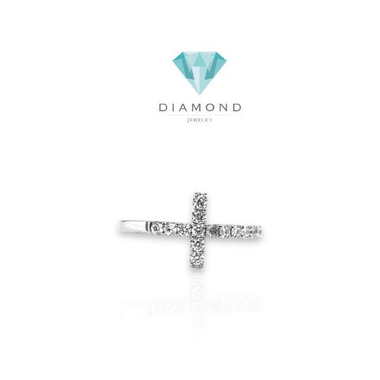 Cincin berlian cross/Diamond ring cross 18k-Diamond Jewelry