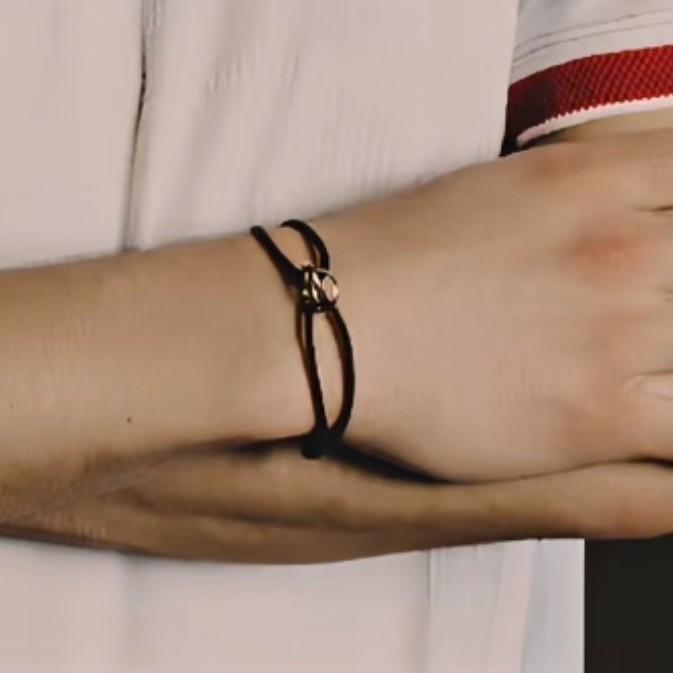 Trinity Tricolor in rope bracelet gold crt 18k / gelang tali robe 18k tricolor-Diamond Jewelry