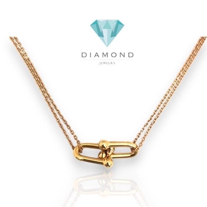Hardware pendant Gold Necklace 18k Rose Gold-Diamond Jewelry