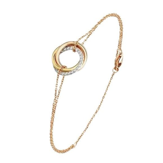 Trinity diamond bracelet crt 18k-Diamond Jewelry