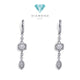 Baguette Diamond Earring 2 row marquise 18K / Diamond Jewelry