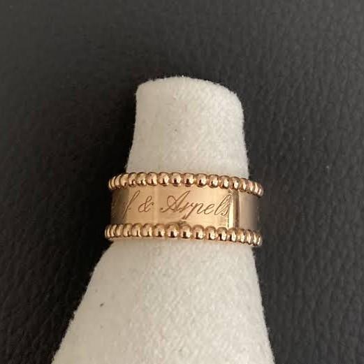 Double perlee signature vc 18k gold-Diamond Jewelry