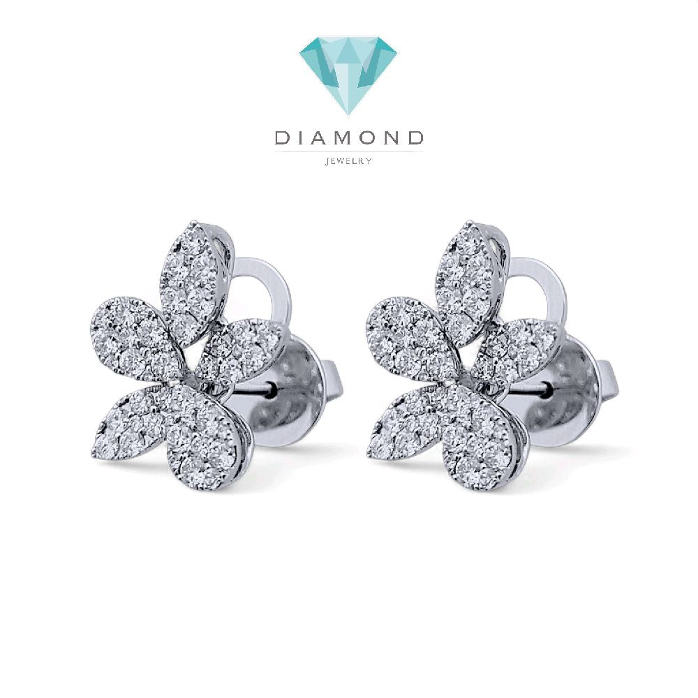 Leaf Clover Diamond Earring 18K / Anting Berlian Daun 18K / Diamond Jewelry 393AB47800GTLS-HT