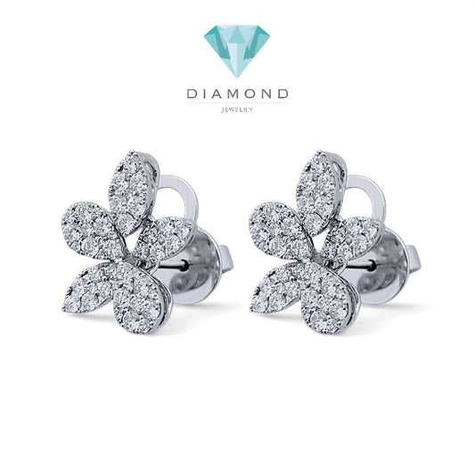 Leaf Clover Diamond Earring 18K / Anting Berlian Daun 18K / Diamond Jewelry 393AB47800GTLS-HT