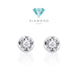 Flower Diamond Earring Illusion-18k-Diamond Jewelry