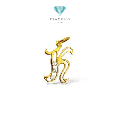 Gold Letter K Pendant 23K / Liontin Emas Huruf K 23K / Diamond Jewelry / 290LMSWP2