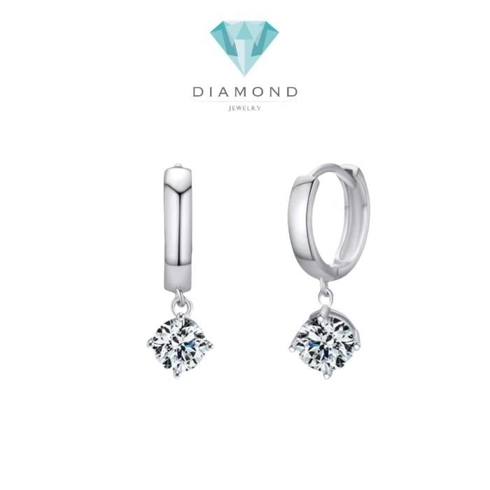 Diamond solitaire Clara Earring /Anting klep Berlian Satu Mata 18K Diamond Jewelry