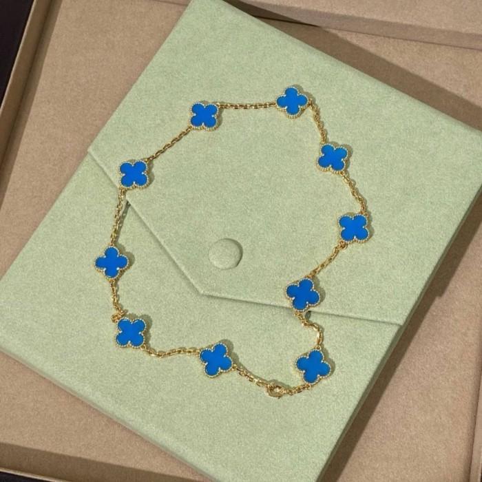 Vintage Alhambra Blue Agate 10Clover 18K / Diamond Jewelry-84KBD160000AB-HT