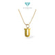 Gold Pendants Letter U 23K / Liontin Emas Huruf U 23K / Diamond Jewelry / 297LMSWP1