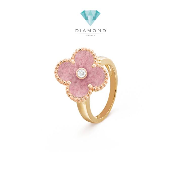 Vca rhodonite pink vintage 18K rose gold Diamond Jewelry