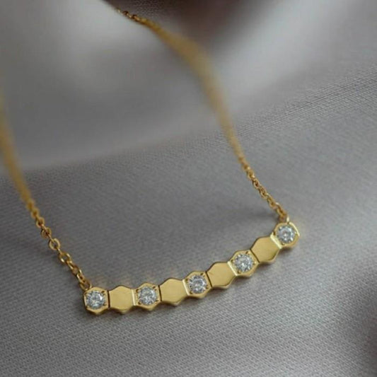 Bee love CHM necklace diamond 18k-Diamond Jeweley