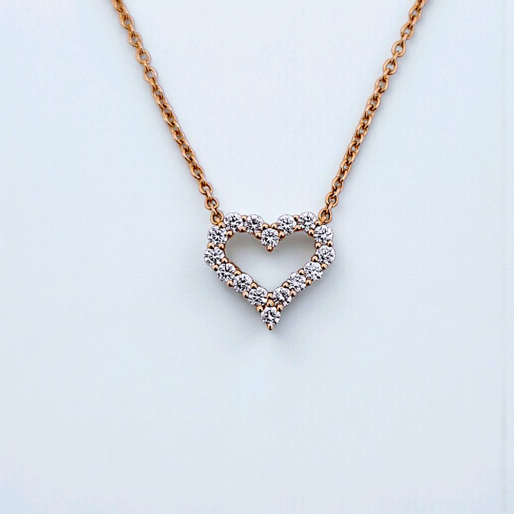 Love Diamond Necklace 18K / Kalung Berlian Hati 18K / Diamond Necklace 138KBD88000AB -HT