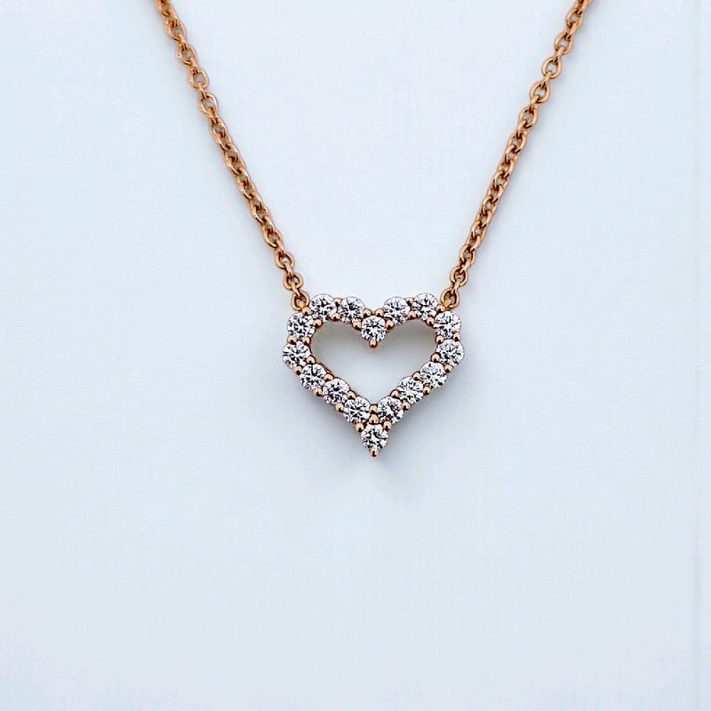 Love Diamond Necklace 18K / Kalung Berlian Hati 18K / Diamond Necklace 138KBD88000AB -HT