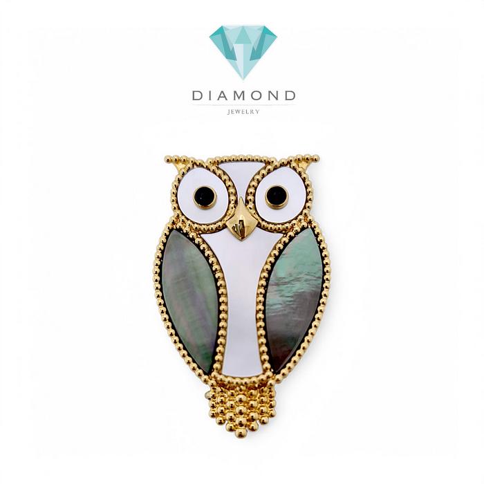 Lucky Owl Clip 18K / Diamond Jewelry