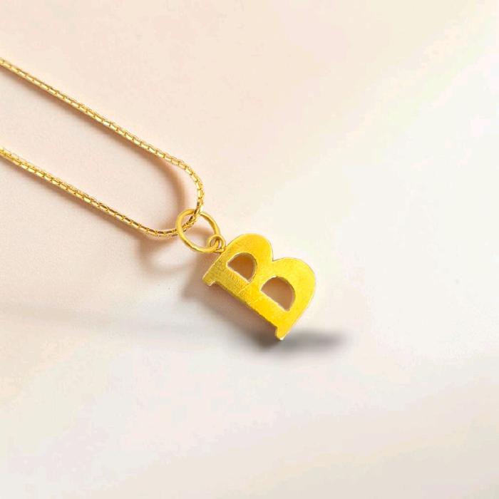 Gold Pendants Letter B 23K / Liontin Emas Huruf B 23K / Diamond Jewelry / 296LMSWP1