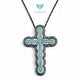 Liontin Cross Turqoise Diamond 18K / Diamond Jewelry