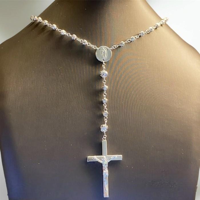Rosario Necklace/Bracelet White Gold 750K Emas Putih-Diamond Jewelry-1KMS15LSNEW/1GMS6LSNEW-HT
