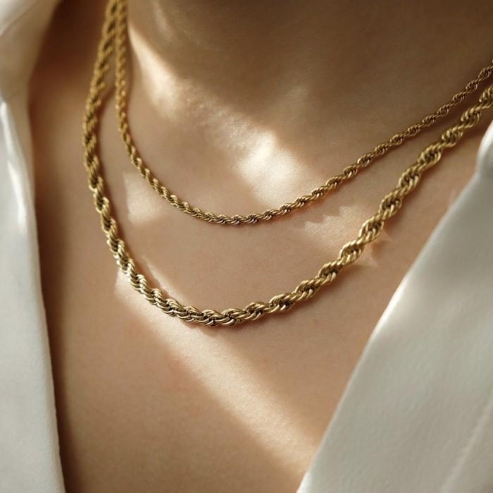 Kalung emas tambang white/gold 18k Diamond Jewelry