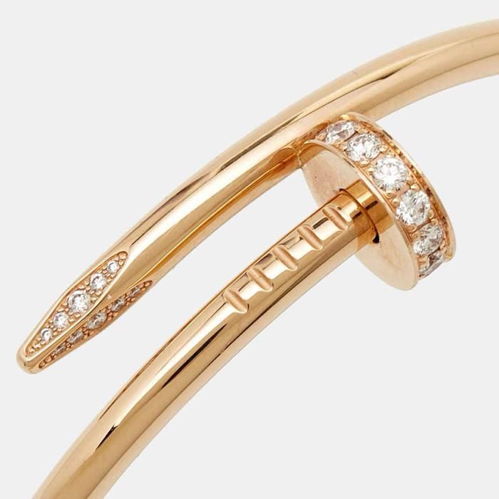Gelang Nail Emas Berlian Paku Medium 18k /Nail Diamond Bracelet Bangle 18k-Diamond Jewelry-HT-458GBD18750LS