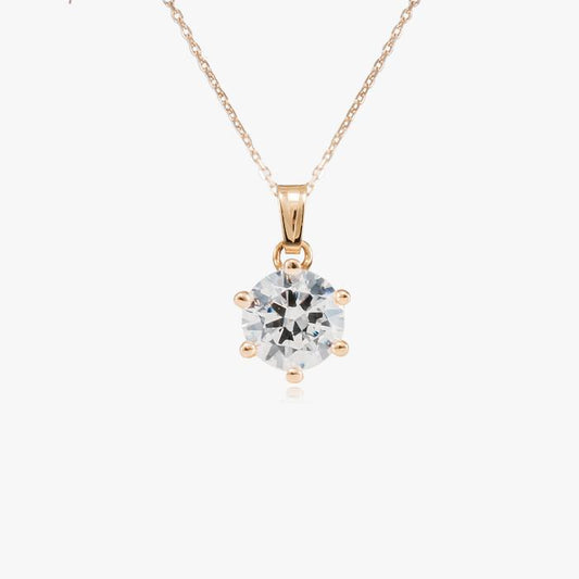 Pendant necklace kristal solitaire 18 K gold Diamond Jewelry