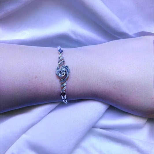 Diamond Fountain Bracelet 18k white Gold-Diamond Jewelry