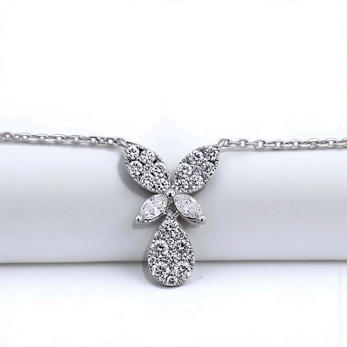 Butterfly Diamond Necklace 18K / Kalung Kupu-kupu Berlian 18K / Diamond Jewelry 395KB30300GTLS-HT