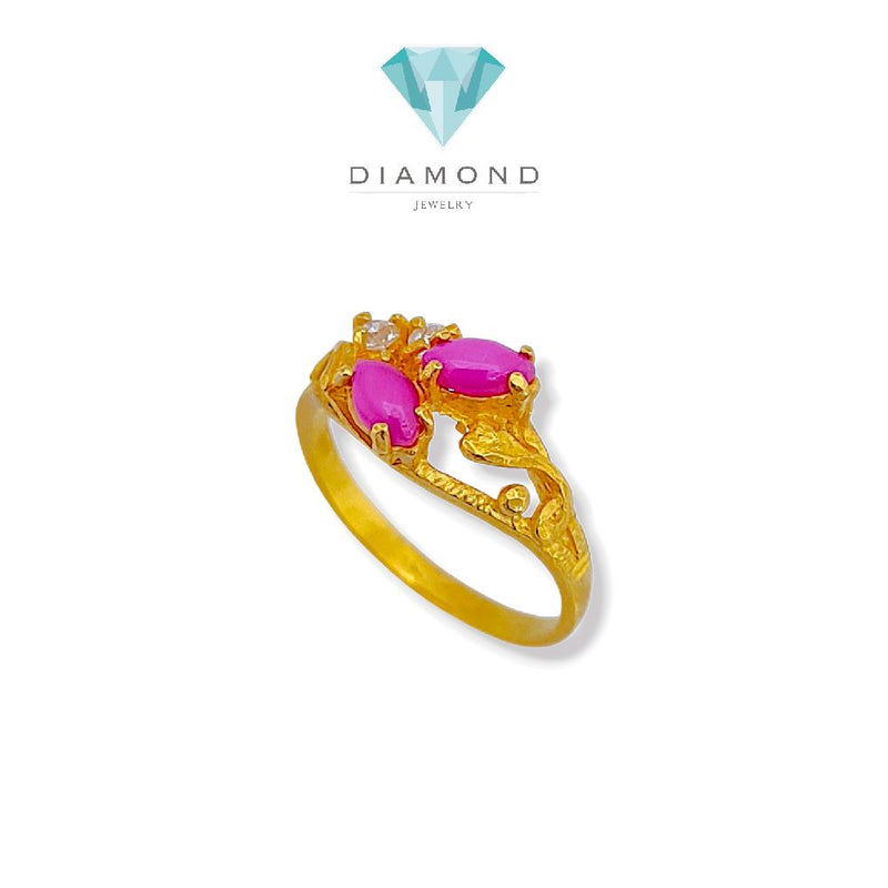 Flower Gold Ring 23K / Cincin Emas Bunga 23K / 88CMSWP3