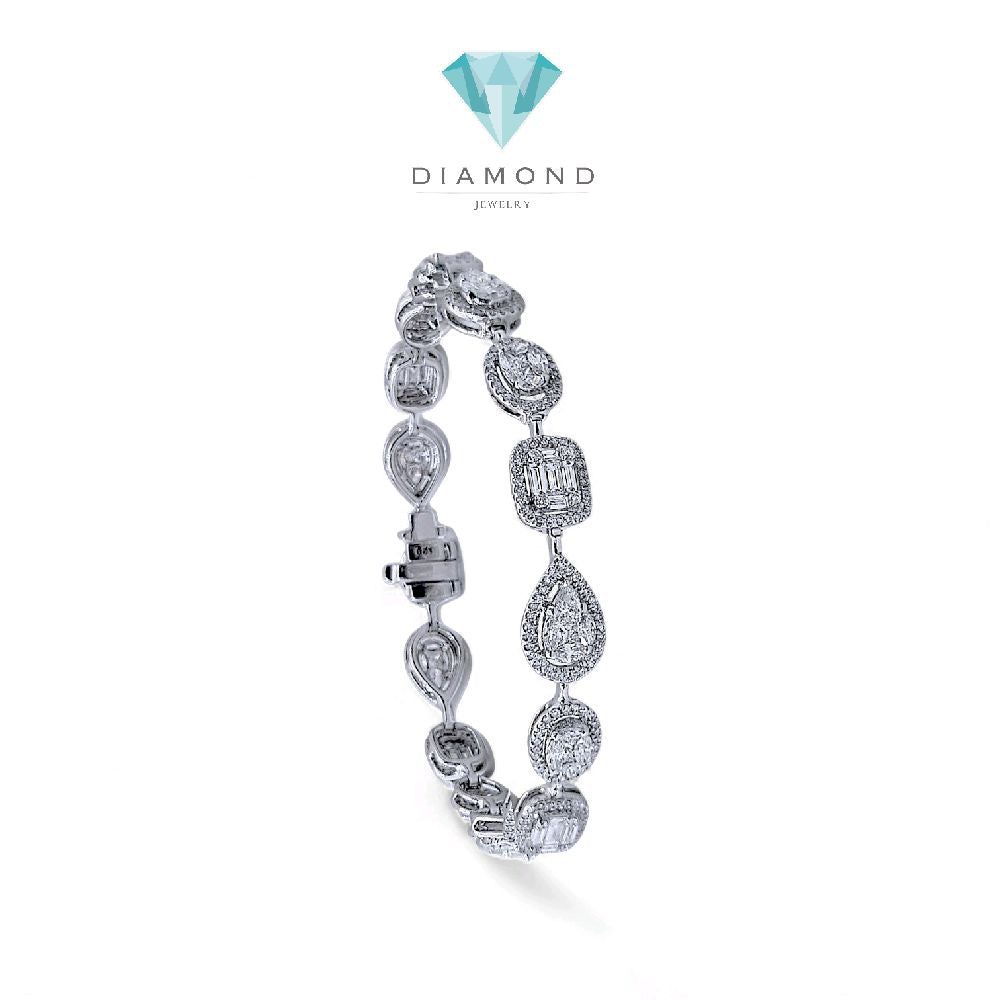 Tennis Fancyshape Diamond Bracelet 18K / Gelang Tennis Fancyshape Diamond 18K / Diamond Jewelry 403GB4000ANANLS-HT