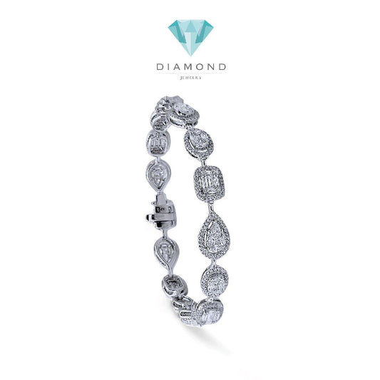 Tennis Fancyshape Diamond Bracelet 18K / Gelang Tennis Fancyshape Diamond 18K / Diamond Jewelry 403GB4000ANANLS-HT
