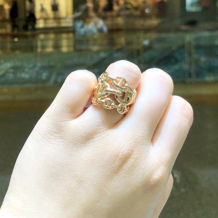Chaine D Ancre HM Ring 18K-Diamond Jewelry-355CBD18RY-HT
