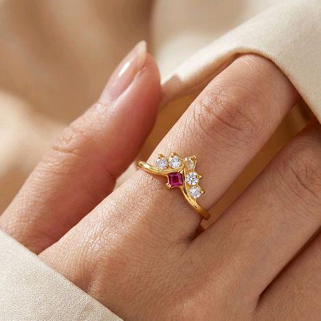 Crown Gold Ring 23K / Cincin Emas Mahkota 23K / 77CMSWP2