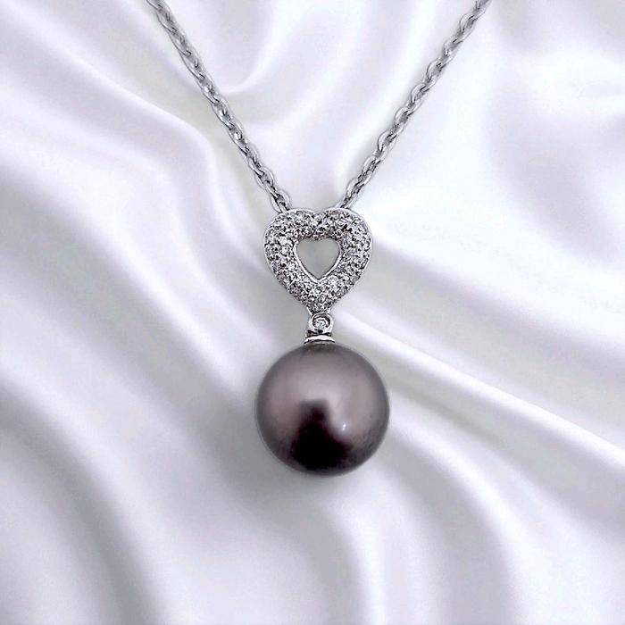 Liontin Love Black Pearl Diamond 18K / Diamond Jewelry 354LM475LSWP-HT