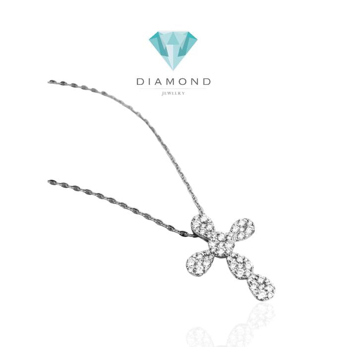 Diamond Cross Pendant/Liontin Berlian Salib 18K