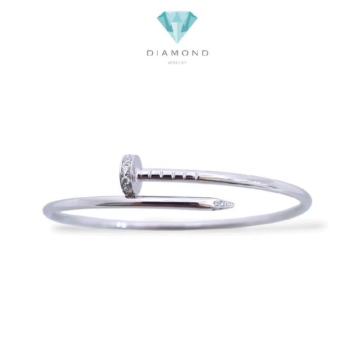 Nail Diamond Bangle 18K / Gelang Paku Berlian 18K / Diamond Jewelry / 175GBD118000AB