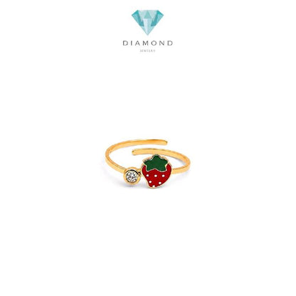 Strawberry Gold Kids Ring 16 K / Cincin Emas Strawberry anak 16K / Diamond jewelry / 447CMS058LS