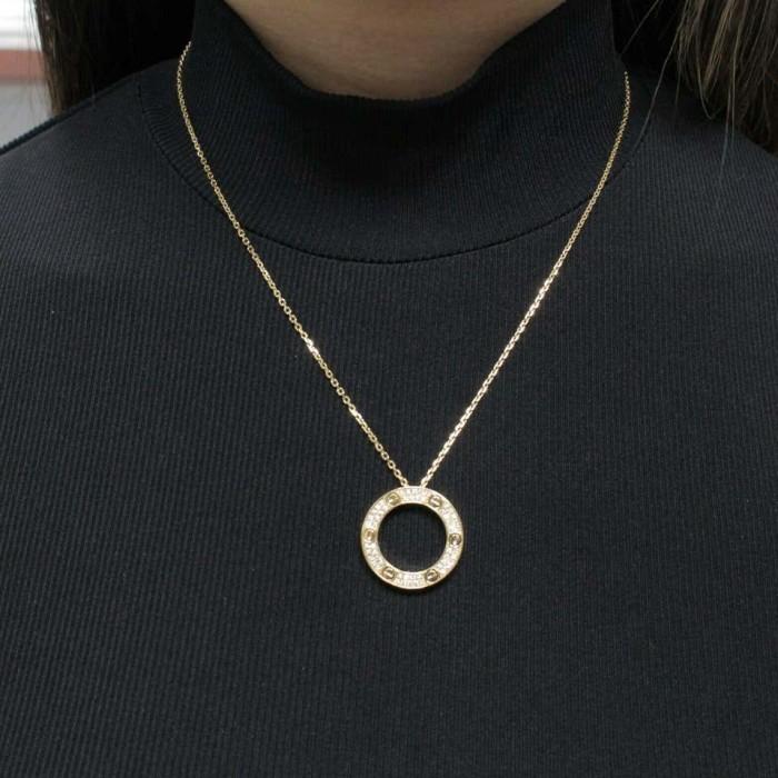 Love Necklace Pendant 18K Gold -Diamond Jewelry-1KBD1704AB-HT