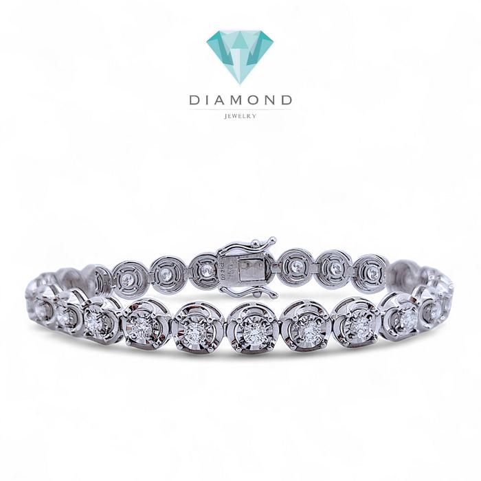 Tennis bracelet 6 ctlook 18 k white gold Diamond Jewelry-382GBSD5675LS384-GB1600PFLS39-GBPF2160LS-385GB2900PFLS