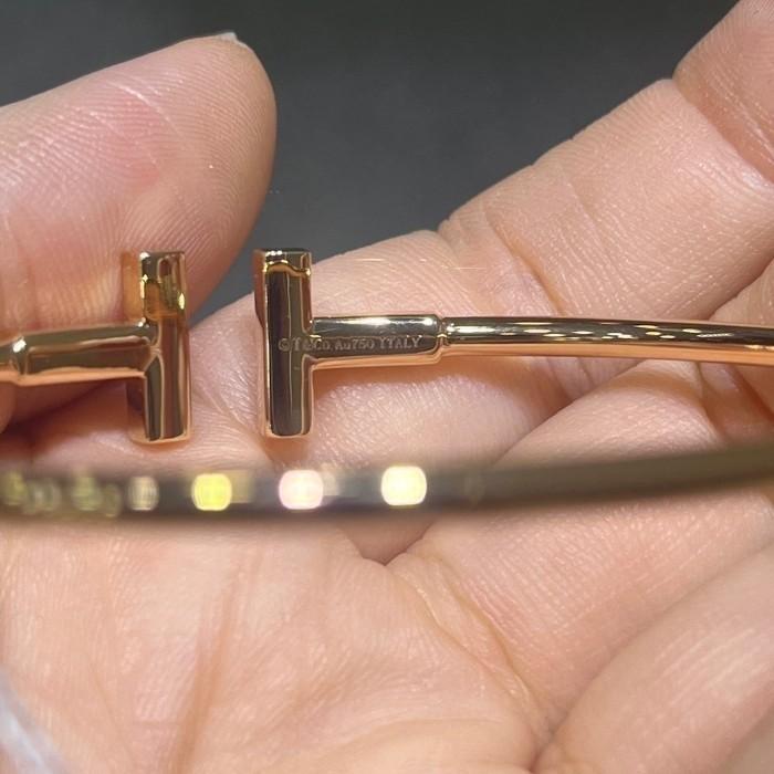 T bangle gold 18K Diamond Jewelry