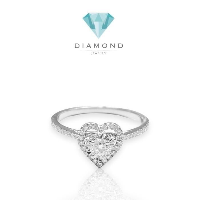 Heart solitaire liz diamond ring 18k-Diamond Jewelry