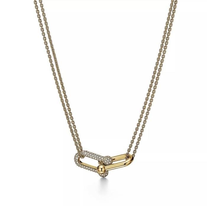 Chain Necklace 1 Hardware Chain Medium 18K Yellow Gold Diamond Jewelry-2KBD16LSNEW-HT