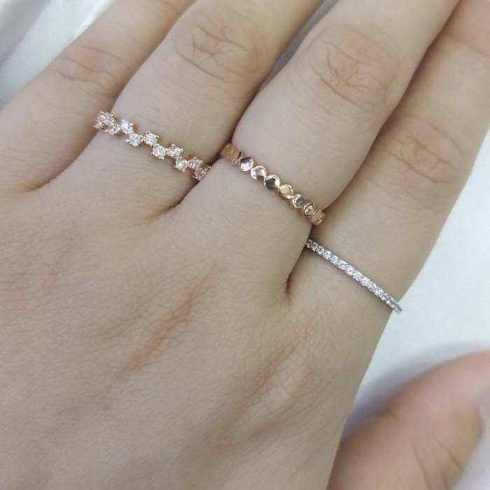 Diamond eternity ring Diamond pave full and half -Diamond Jewelry