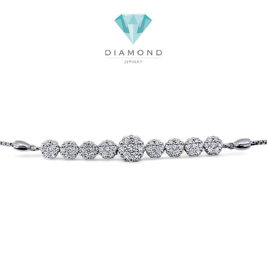 Flower Diamond Bracelet 18K / Gelang Bunga Berlian 18K / Diamond Jewelry 397GB7100VIONLS-HT