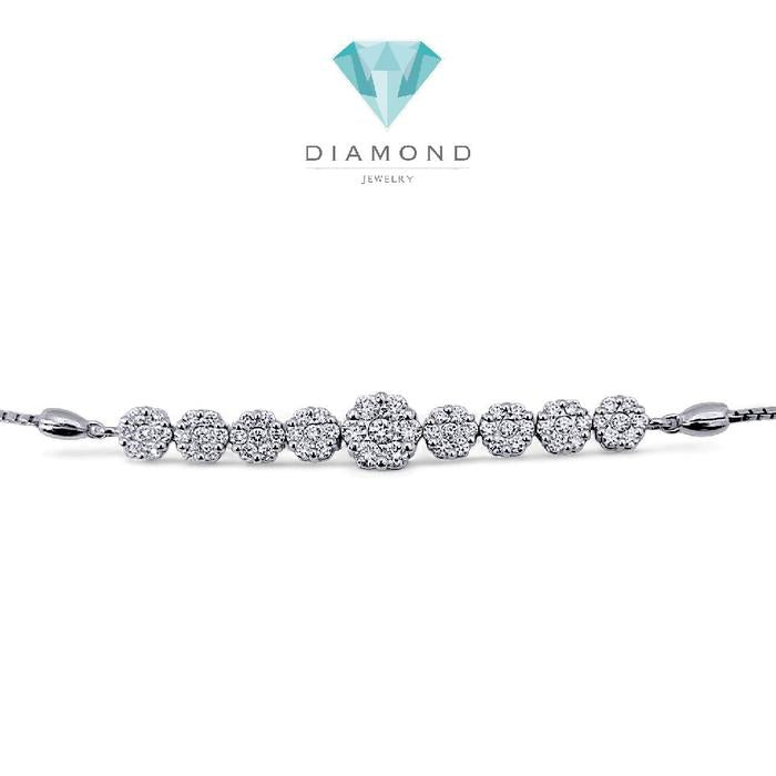 Flower Diamond Bracelet 18K / Gelang Bunga Berlian 18K / Diamond Jewelry 397GB7100VIONLS-HT