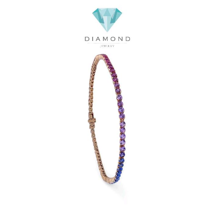 Rainbow Diamond Bracelet 18K / Gelang Berlian Rainbow 18K / Diamond Jewelry 2BG7000LS - HT