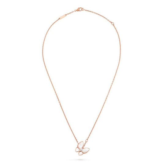 VCA butterfly vancleef diamond necklace 18K gold Diamond Jewelry