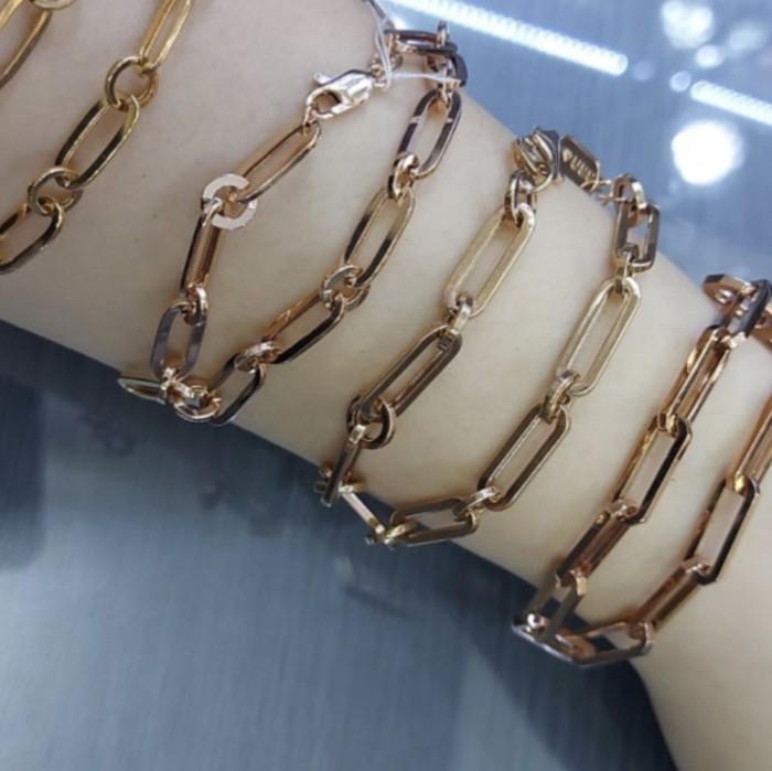 gelang paperclip rosegold emas 18 Krt Diamond Jewelry